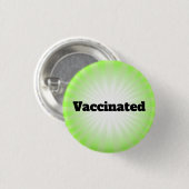 Green Starburst Vaccination Design Button (Voorkant /achterkant)