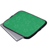 Green Stars Electronics Bag Laptop Sleeve (Voorkant onderkant)