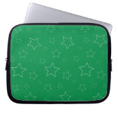 Green Stars Electronics Bag Laptop Sleeve (Voorkant)