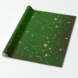 Green Stars Kerstmis Cadeaupapier