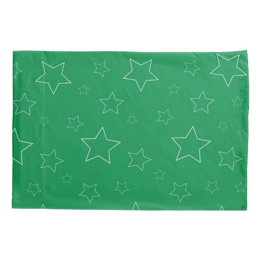 Green Stars Kussensloop (Achterkant)