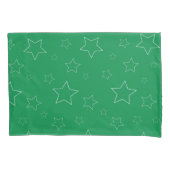 Green Stars Kussensloop (Voorkant)