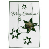 Green Stars Lawn Care Merry kerst Medium Cadeauzakje (Achterkant)