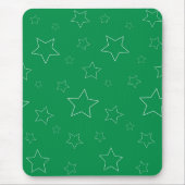 Green Stars Mousepad Muismat (Voorkant)