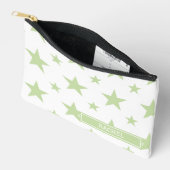 Green Stars Pattern Constellation Pencil Case Etui (Open)