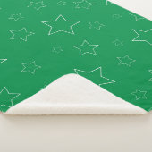 Green Stars Sherpa Blanket Deken (3/4)