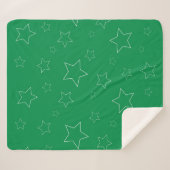Green Stars Sherpa Blanket Deken (Voorkant (horizontaal))