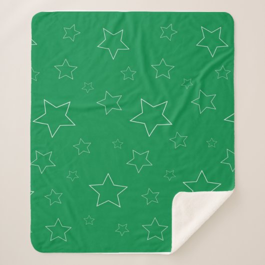 Green Stars Sherpa Blanket Sherpa Deken (Voorkant)