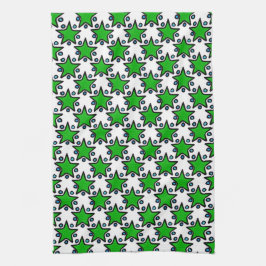 Green Stars Towels Theedoek