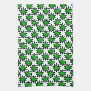 Green Stars Towels Theedoek