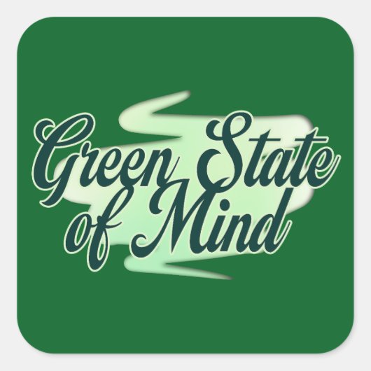 Green State of Mind St Patrick’s Day - Autocolante Vierkante Sticker (Voorkant)