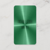 Green Steel Metal Visitekaartje (Voorkant)