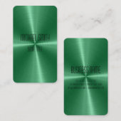 Green Steel Metal Visitekaartje (Voorkant / Achterkant)