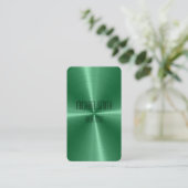 Green Steel Metal Visitekaartje (Staand voorkant)