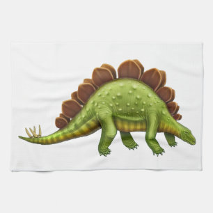 Green Stegosaurus Dinosaur Kitchen Towel Theedoek