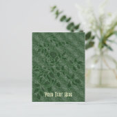 Green Stencil Rosebud Floral  Briefkaart (Staand voorkant)