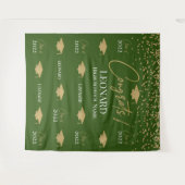 Green Step and repeat Graduation Backdrop banner Wandkleed (Voorkant (horizontaal))