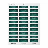 Green Sterrennacht Celestial Return Address Label (Full Sheet)