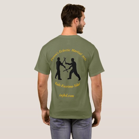  Green Stick Fighting Filipino Martial Arts shirt  (Achterkant volledig)