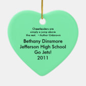 Green Stick Figuur Cheerleader Ornament (Achterkant)