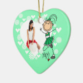 Green Stick Figuur Cheerleader Ornament (Links)