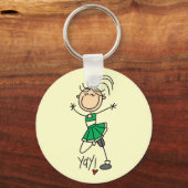 Green Stick Figuur Cheerleader t-shirts en cadeaut Sleutelhanger (Voorkant)