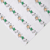 Green Stick Figuur Cheerleader Tissuepapier (Detail)