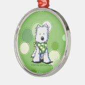 Green Stippen Westie Ornament (Links)