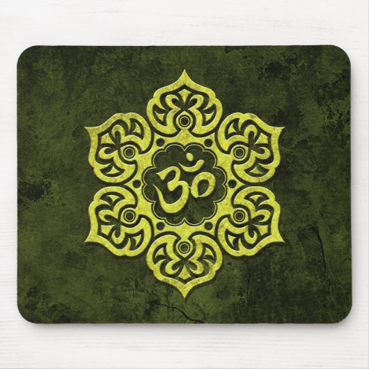 Green Stone Floral Om Muismat (Voorkant)