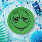 Green Stoned Eyes Face Funny Birthday Party Papieren Bordje (Feest)