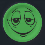 Green Stoned Eyes Face Funny Birthday Party Papieren Bordje<br><div class="desc">Borden van Groene Stoned Eyes Face Funny Birthday Party</div>