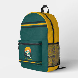 Green   Strepen   Bossen & Bergwandelaars Aangepas Bedrukte Rugzak