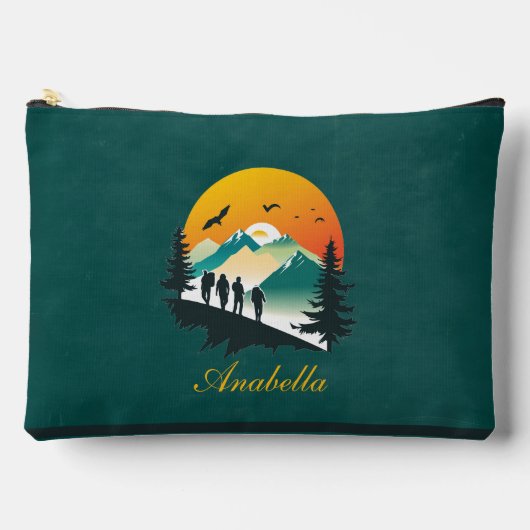 Green | Strepen | Bossen & Bergwandelaars Aangepas Etui (Voorkant)