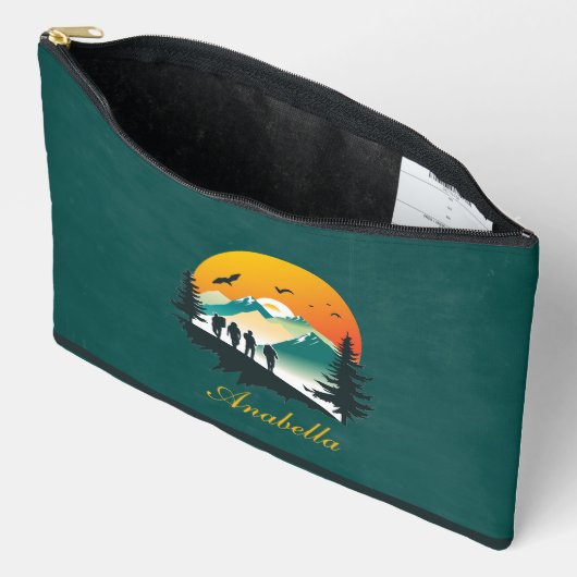 Green | Strepen | Bossen & Bergwandelaars Aangepas Etui (Open)