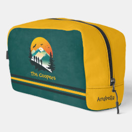 Green | Strepen | Bossen & Bergwandelaars Aangepas Toilettasje