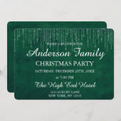 Green String Licht Jaarlijks Kerstfeest Kaart (Voorkant / Achterkant)