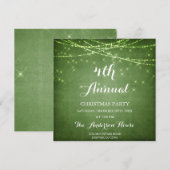 Green String Licht Jaarlijks Kerstfeest Kaart (Voorkant / Achterkant)