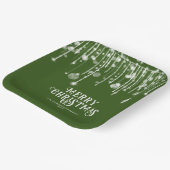 Green String Lights Kerstfeest Papieren Bordje (Gebogen)