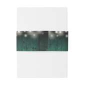 Green String Lights Rustiek Hout Boho Schuur Huwel Uitnodigingen Wikkel (Achterkant Voorbeeld)