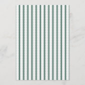Green Stripe Baby shower Bingo Kaarten (Achterkant)