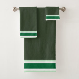 Green Stripe Bad Handdoek