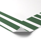Green Stripe Coquette Bachelorette Weekend Welcome Poster (Hoek)