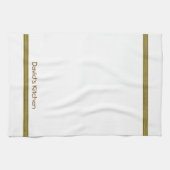 Green Stripe Custom Dish Tea Kitchen Towel Theedoek (Horizontaal)