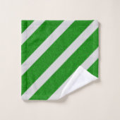 Green Stripe Glitter Bad Handdoek (Wasdoekje)