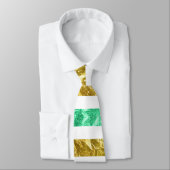 Green Stripe Glitter gift voor mannen Stropdas (Gebonden)