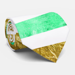 Green Stripe Glitter gift voor mannen Stropdas