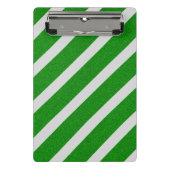 Green Stripe Glitter Mini Klembord (Voorkant)