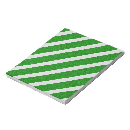 Green Stripe Glitter Notitieblok (Linkerzijde)