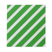 Green Stripe Glitter Notitieblok (Voorkant)