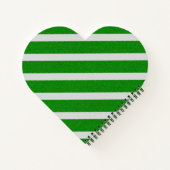 Green Stripe Glitter Notitieboek (Achterkant)